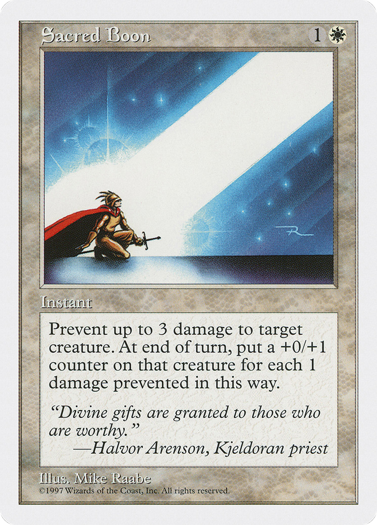 Magic: The Gathering - Sacred Boon - Fifth Edition