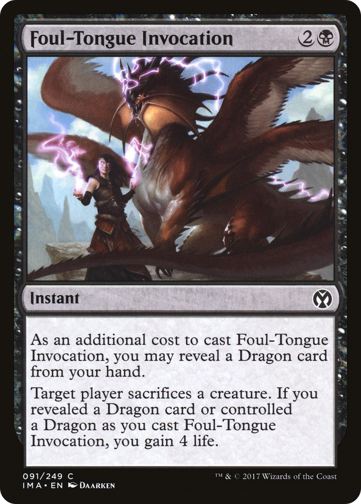 Magic: The Gathering - Foul-Tongue Invocation - Iconic Masters