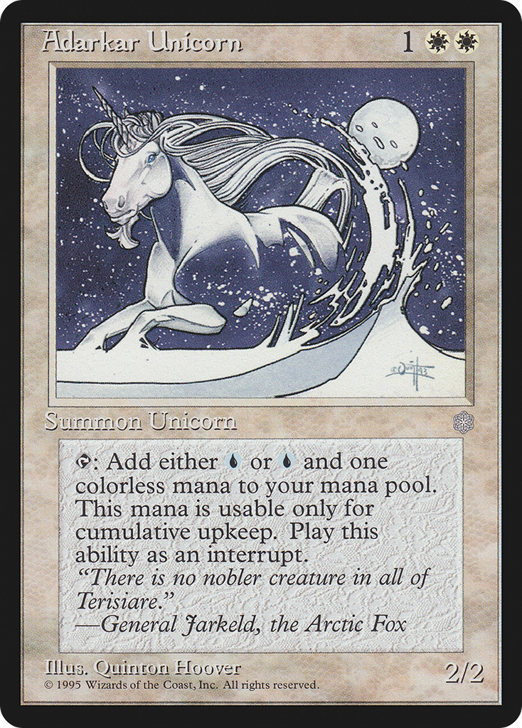 Magic: The Gathering - Adarkar Unicorn - Ice Age