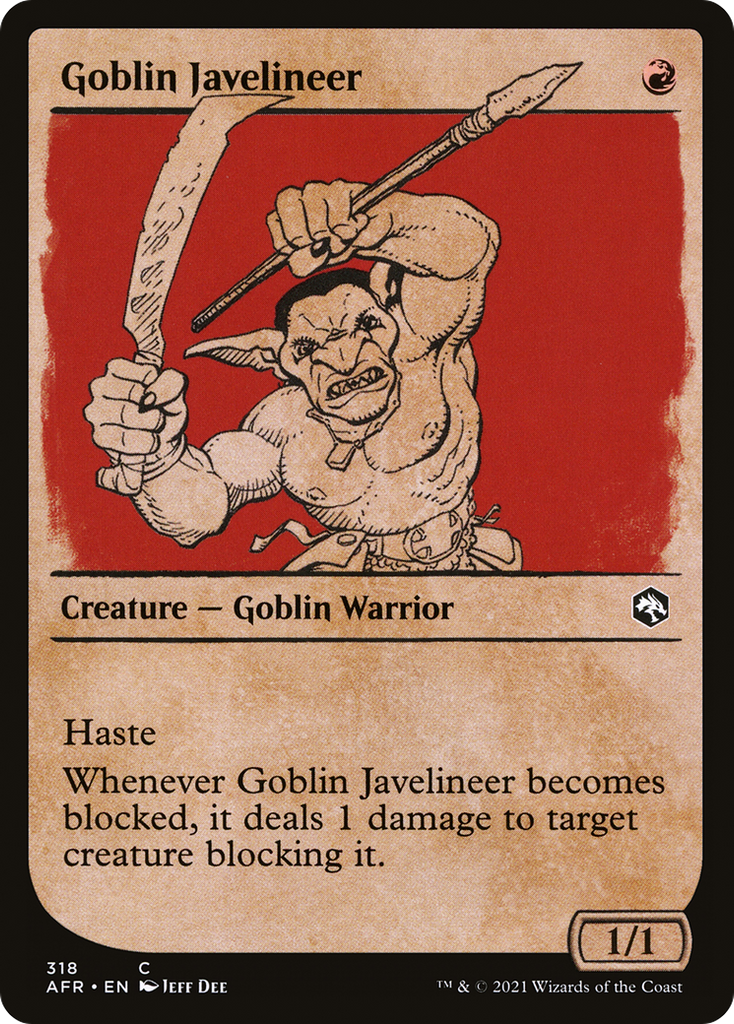 Magic: The Gathering - Goblin Javelineer Foil - Adventures in the Forgotten Realms