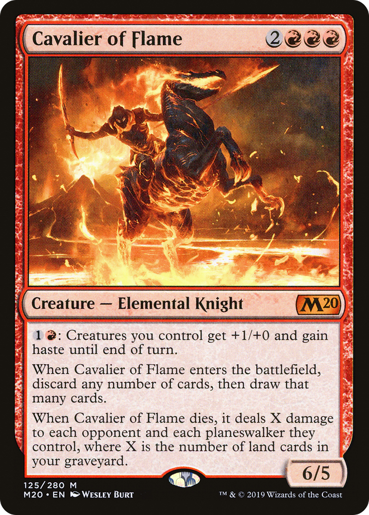 Magic: The Gathering - Cavalier of Flame - Core Set 2020