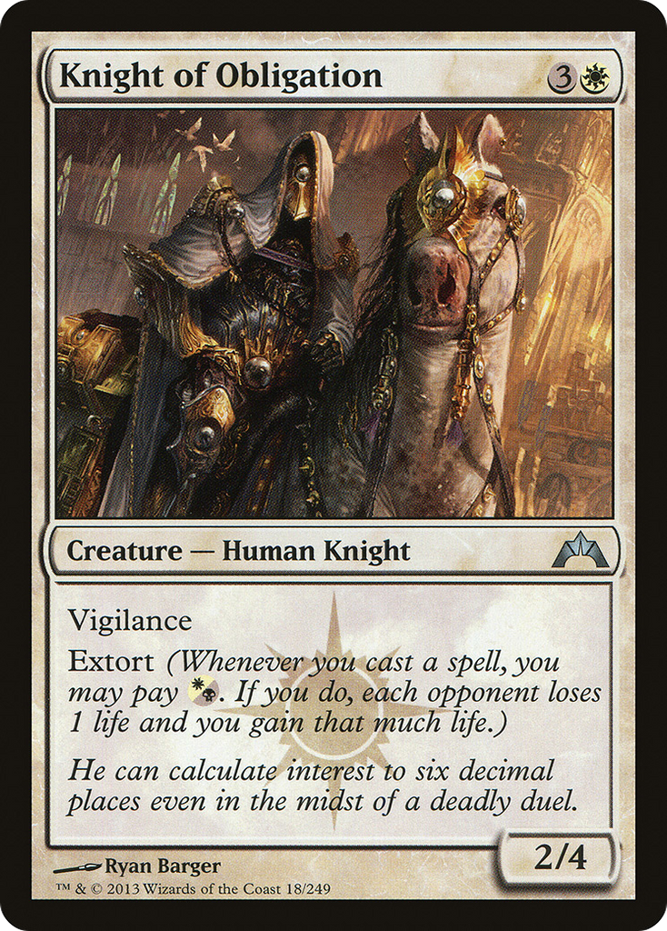 Magic: The Gathering - Knight of Obligation - Gatecrash