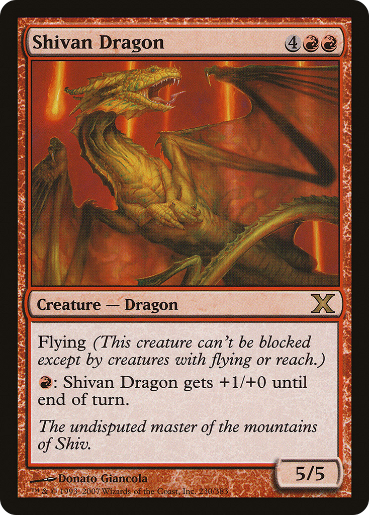 Magic: The Gathering - Shivan Dragon - Tenth Edition