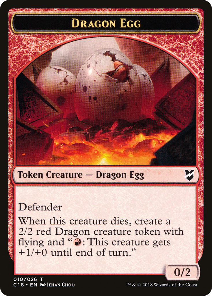 Magic: The Gathering - Dragon Egg Token - Commander 2018 Tokens