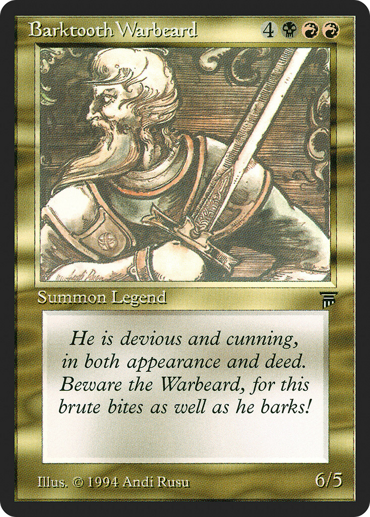 Magic: The Gathering - Barktooth Warbeard - Legends
