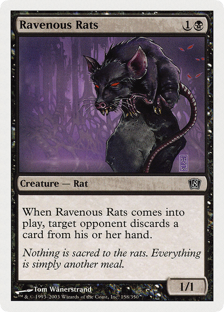 Magic: The Gathering - Ravenous Rats - Eighth Edition