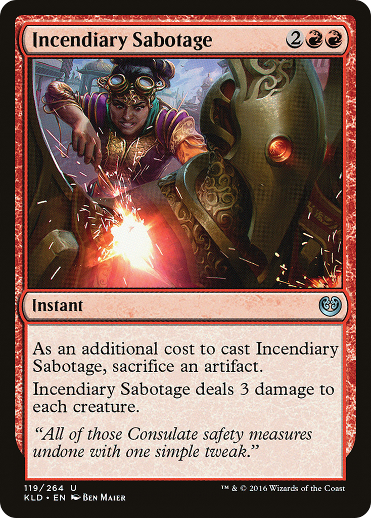 Magic: The Gathering - Incendiary Sabotage - Kaladesh