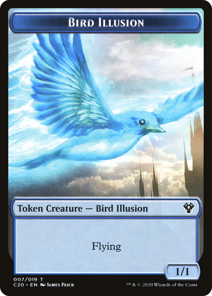 Magic: The Gathering - Bird Illusion Token - Commander 2020 Tokens