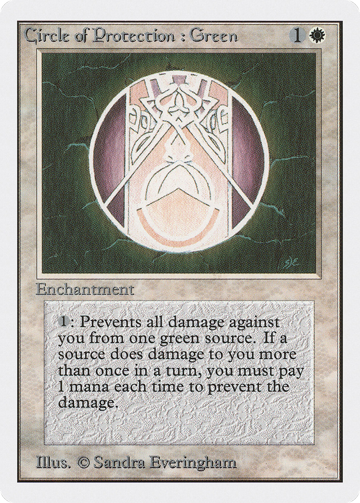 Magic: The Gathering - Circle of Protection: Green - Unlimited Edition