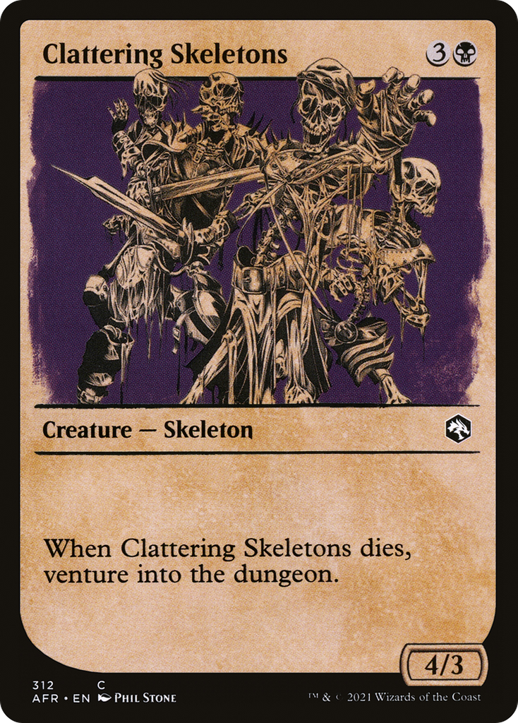 Magic: The Gathering - Clattering Skeletons Foil - Adventures in the Forgotten Realms
