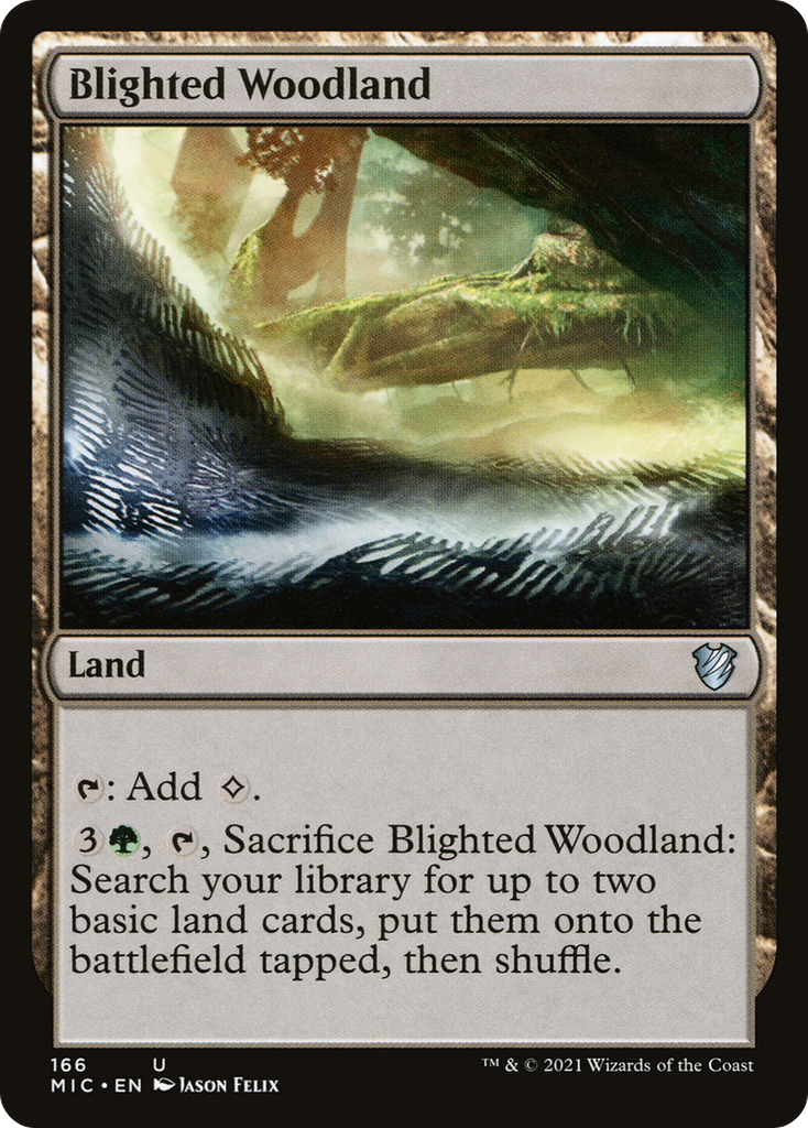 Magic: The Gathering - Blighted Woodland - Midnight Hunt Commander