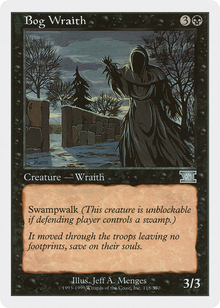 Magic: The Gathering - Bog Wraith - Classic Sixth Edition