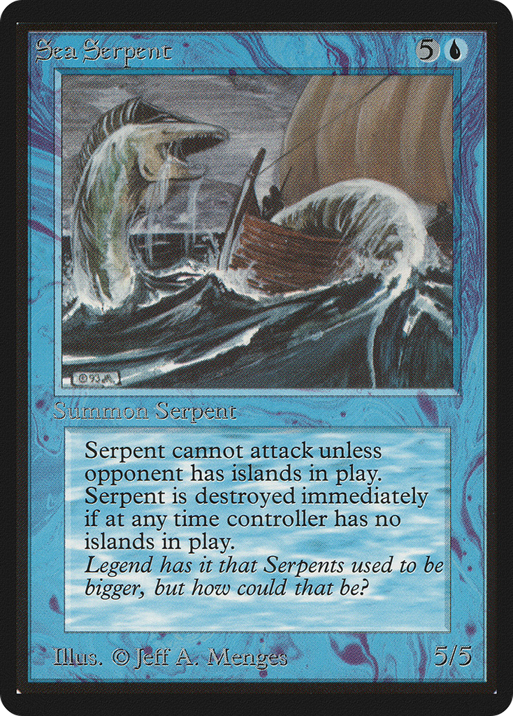 Magic: The Gathering - Sea Serpent - Limited Edition Beta