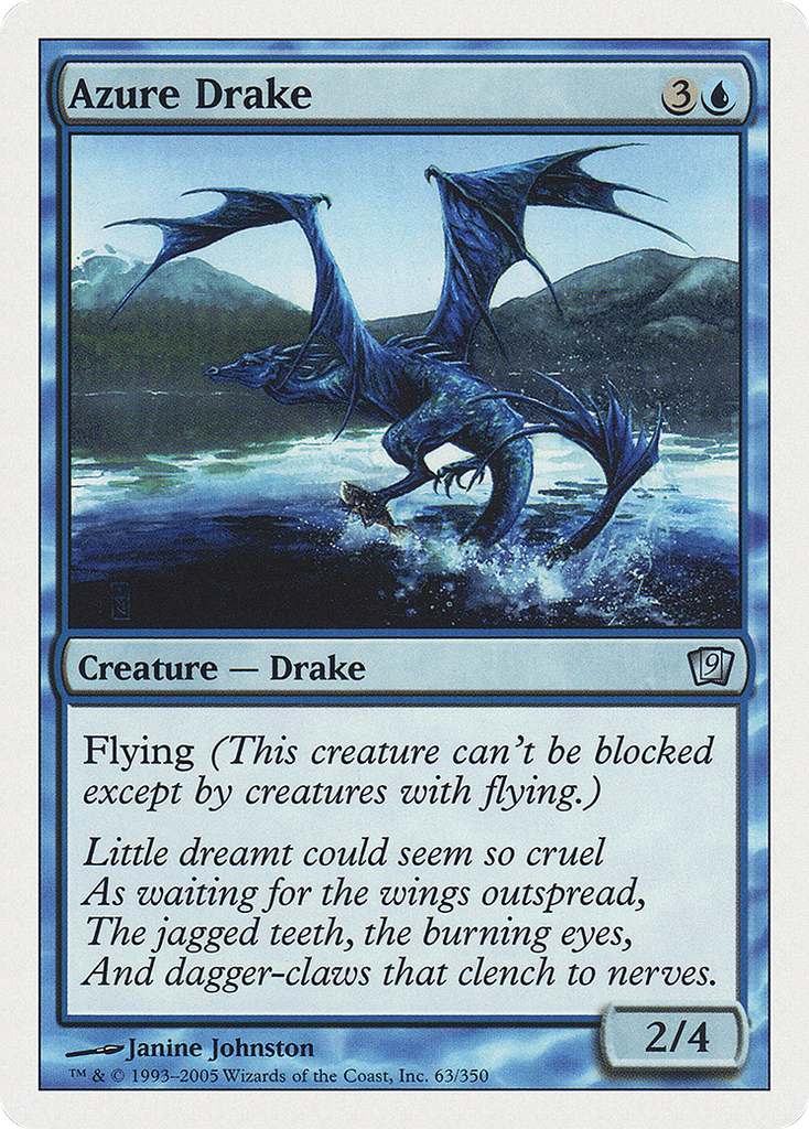 Magic: The Gathering - Azure Drake - Ninth Edition