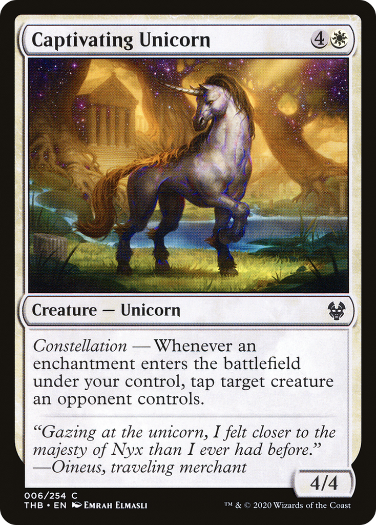 Magic: The Gathering - Captivating Unicorn Foil - Theros Beyond Death