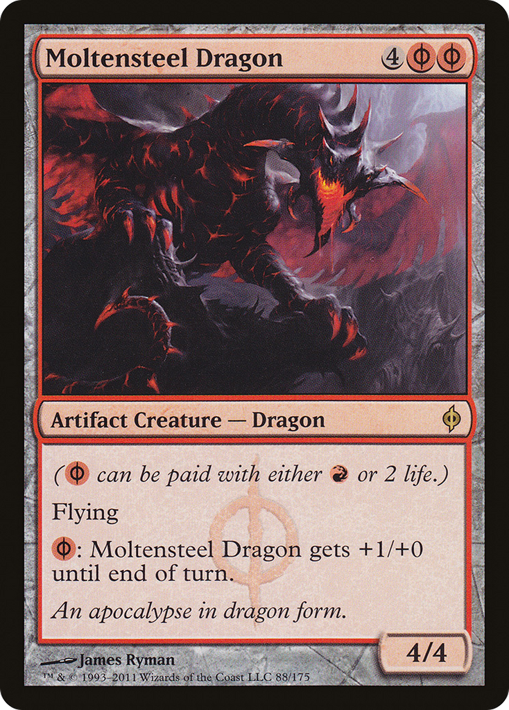 Magic: The Gathering - Moltensteel Dragon - New Phyrexia