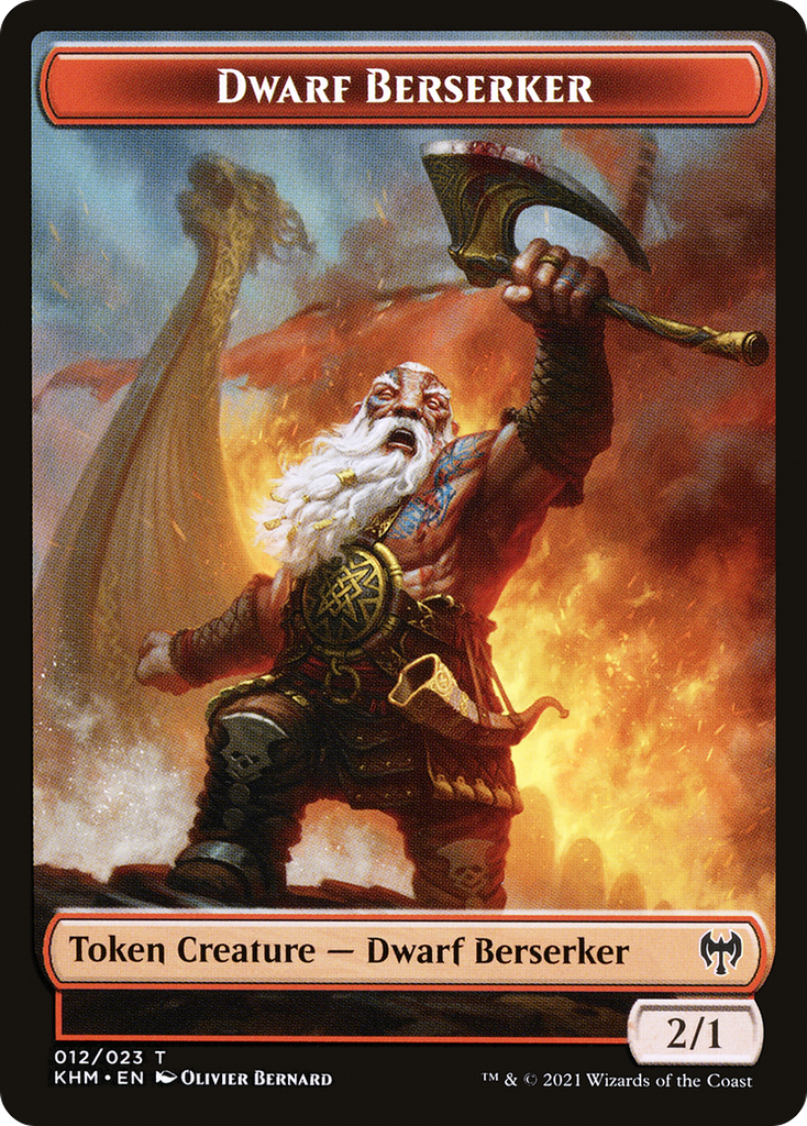 Magic: The Gathering - Dwarf Berserker Token - Kaldheim Tokens