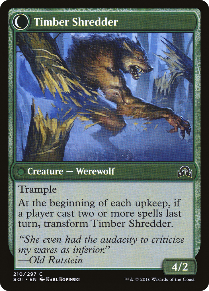 Magic: The Gathering - Hinterland Logger // Timber Shredder - Shadows over Innistrad