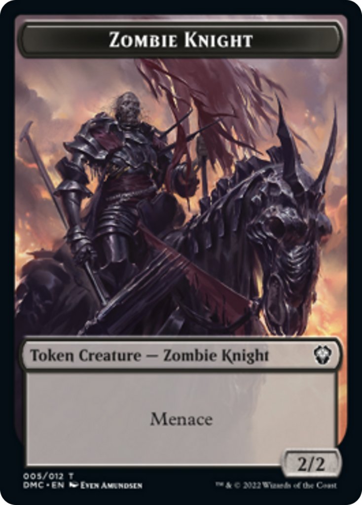 Magic: The Gathering - Zombie Knight Token - Dominaria United Commander Tokens
