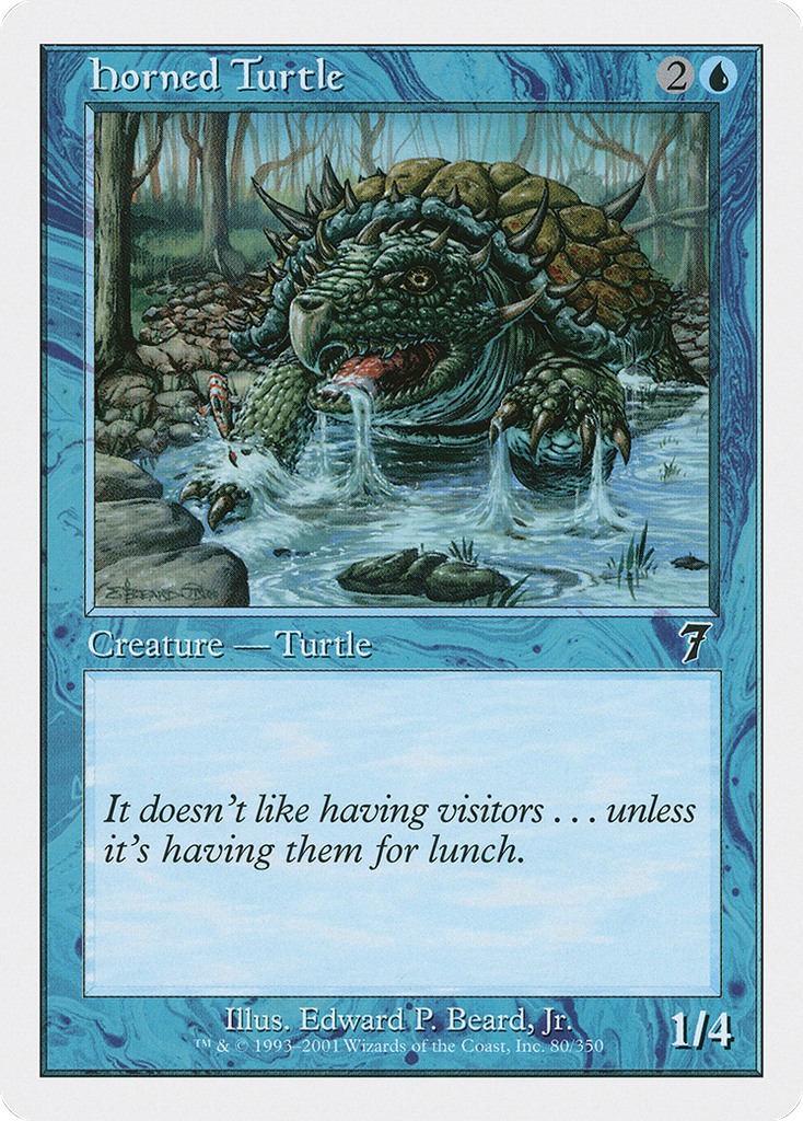 Magic: The Gathering - Horned Turtle - Seventh Edition