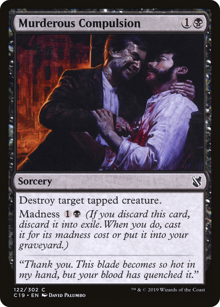 Magic: The Gathering - Murderous Compulsion - Commander 2019