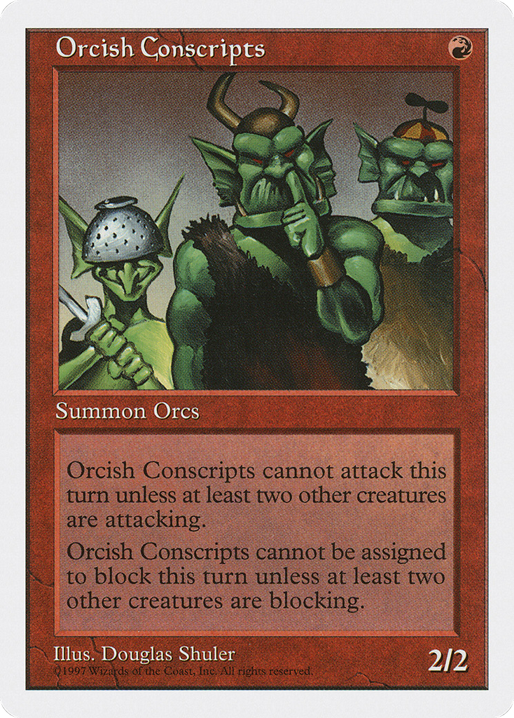 Magic: The Gathering - Orcish Conscripts - Fifth Edition