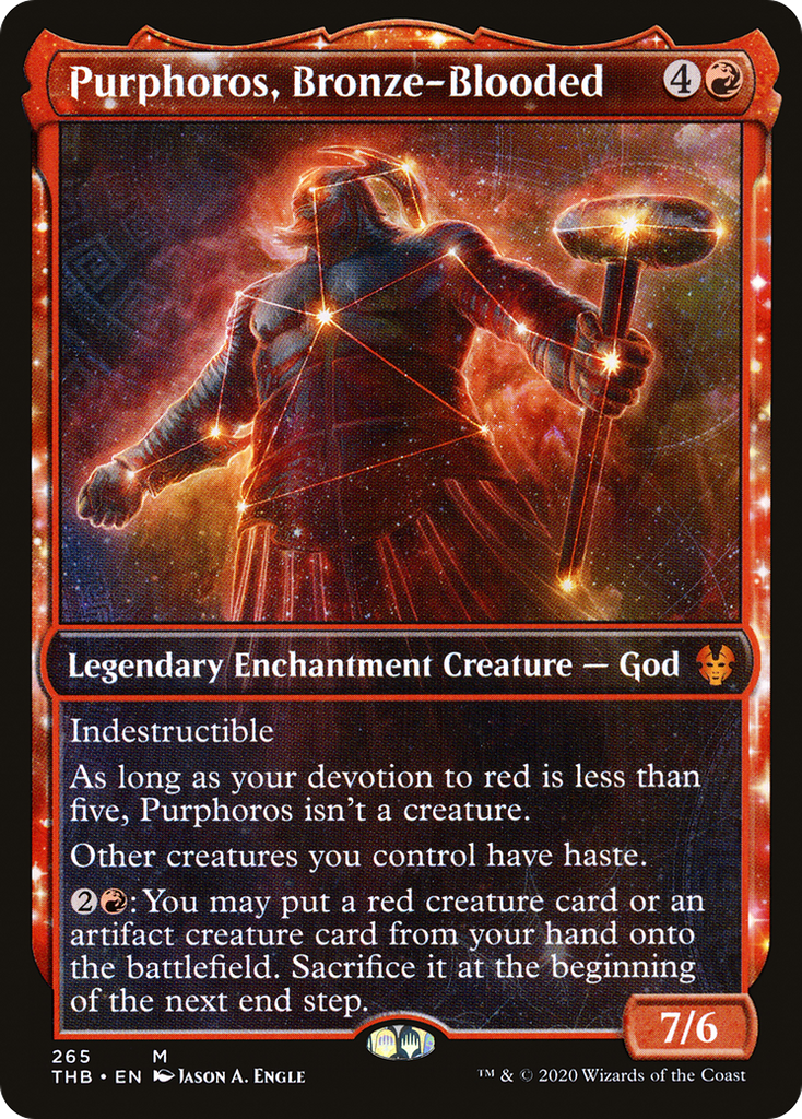 Magic: The Gathering - Purphoros, Bronze-Blooded Foil - Theros Beyond Death