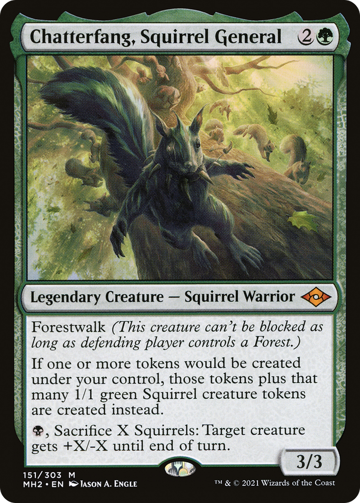 Magic: The Gathering - Chatterfang, Squirrel General Foil - Modern Horizons 2