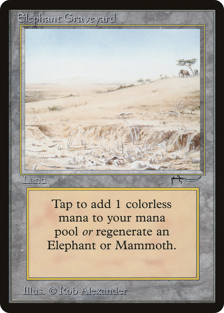 Magic: The Gathering - Elephant Graveyard - Arabian Nights