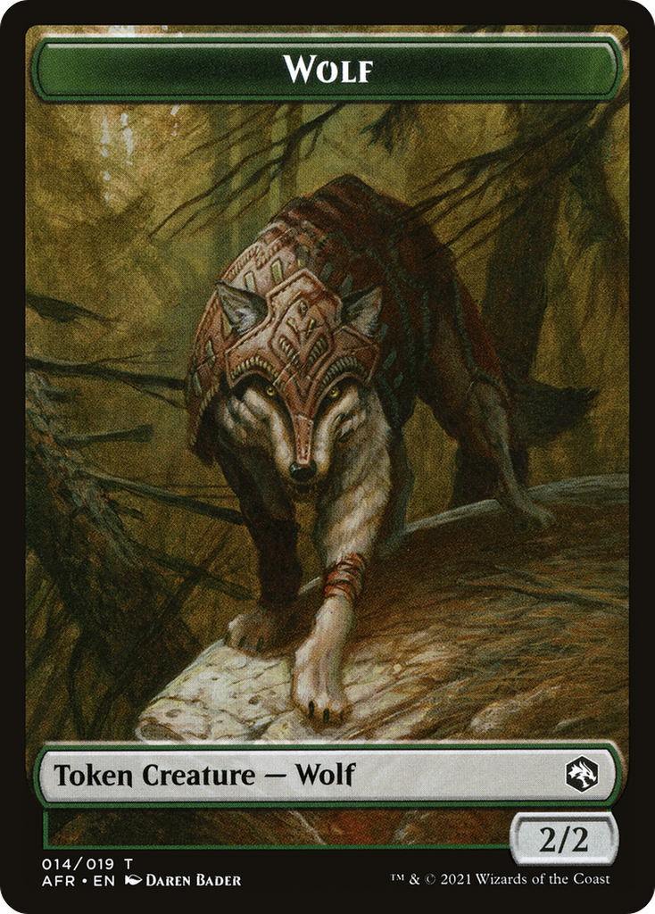 Magic: The Gathering - Wolf Token - Adventures in the Forgotten Realms Tokens