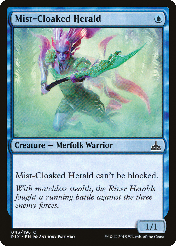 Magic: The Gathering - Mist-Cloaked Herald - Rivals of Ixalan