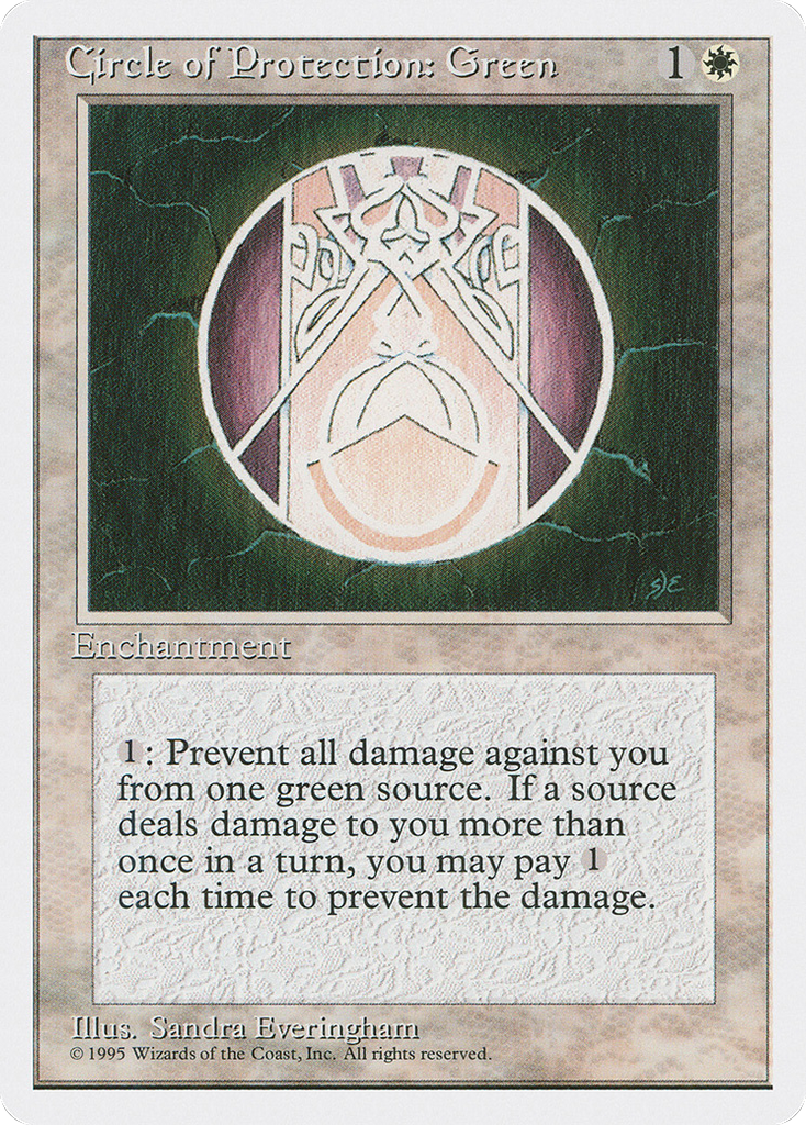 Magic: The Gathering - Circle of Protection: Green - Fourth Edition