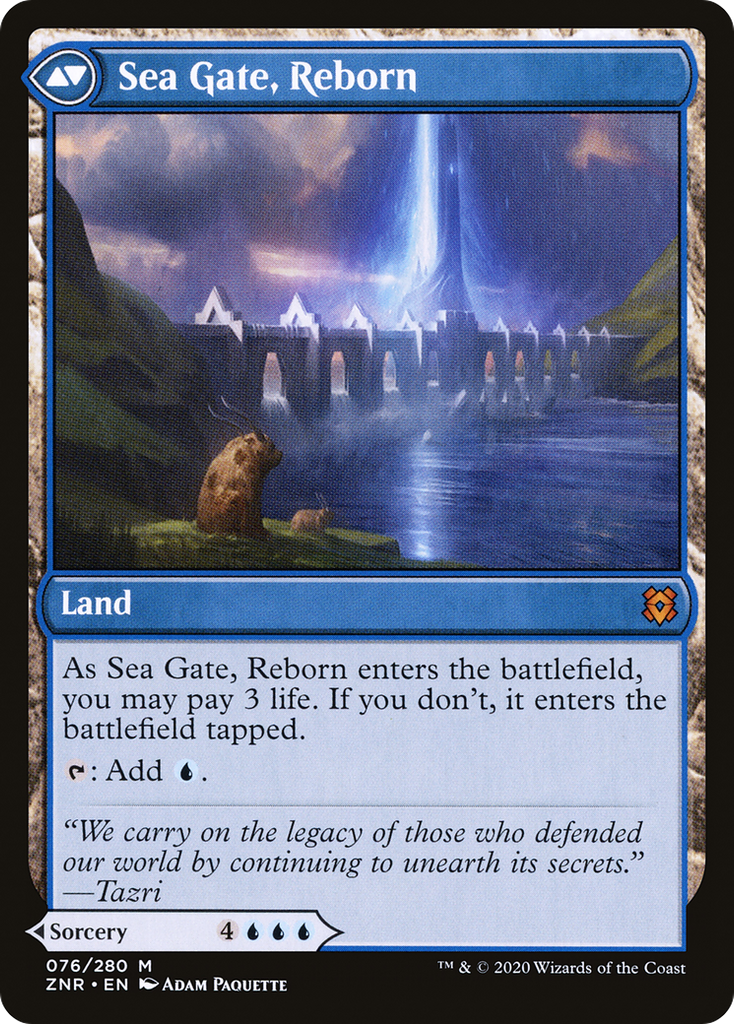 Magic: The Gathering - Sea Gate Restoration // Sea Gate, Reborn Foil - Zendikar Rising