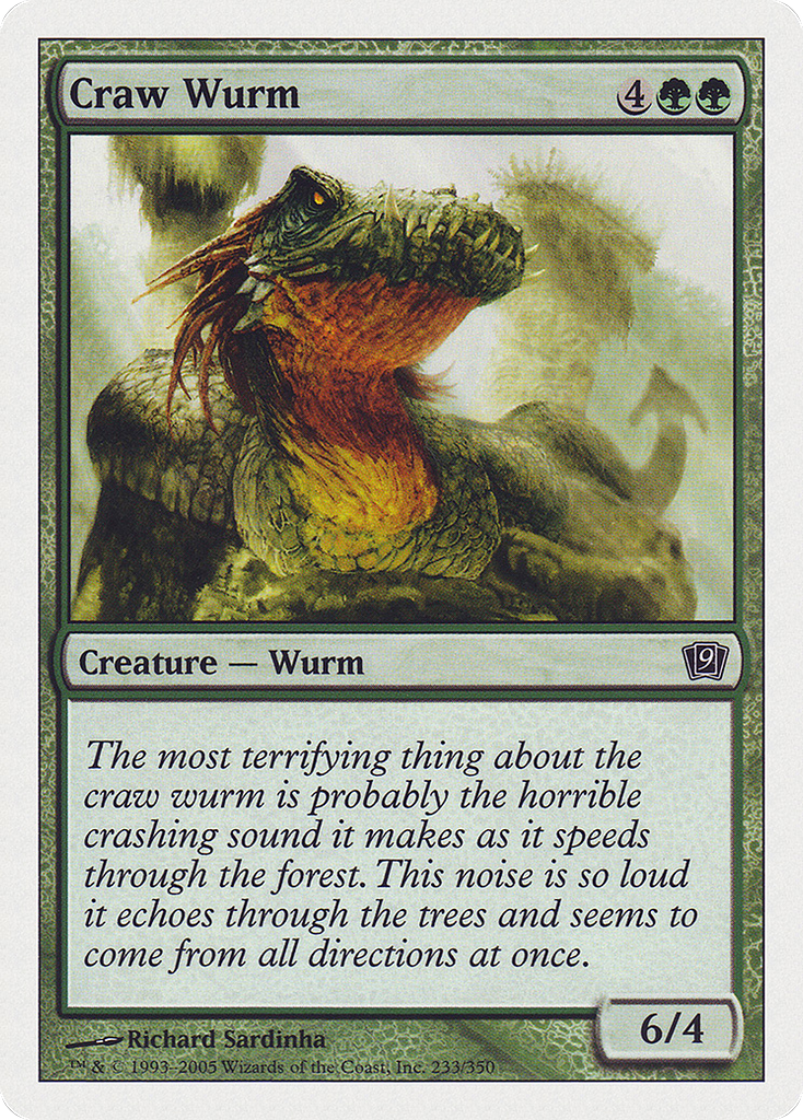 Magic: The Gathering - Craw Wurm - Ninth Edition