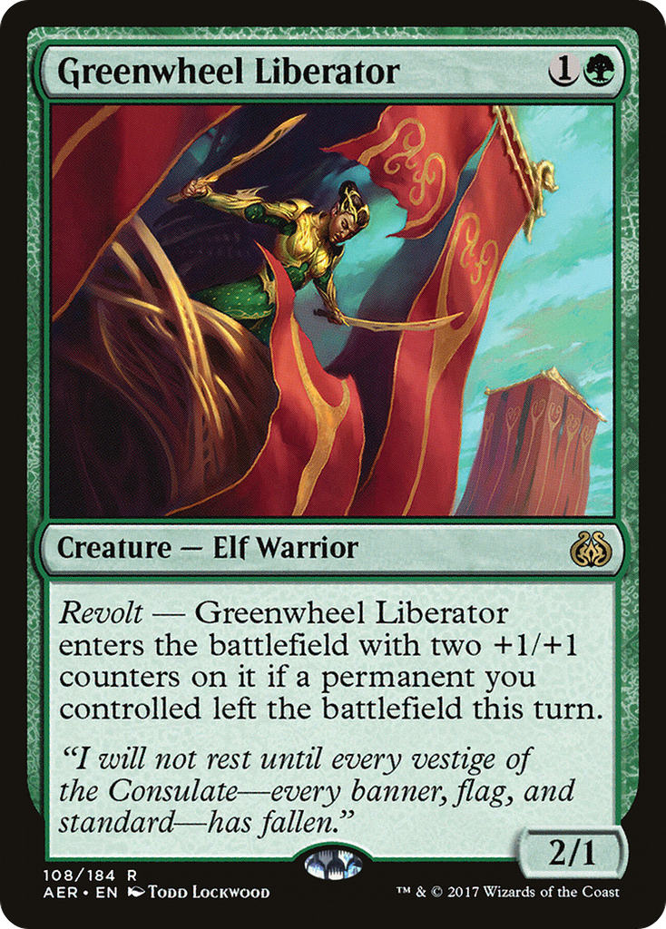 Magic: The Gathering - Greenwheel Liberator - Aether Revolt