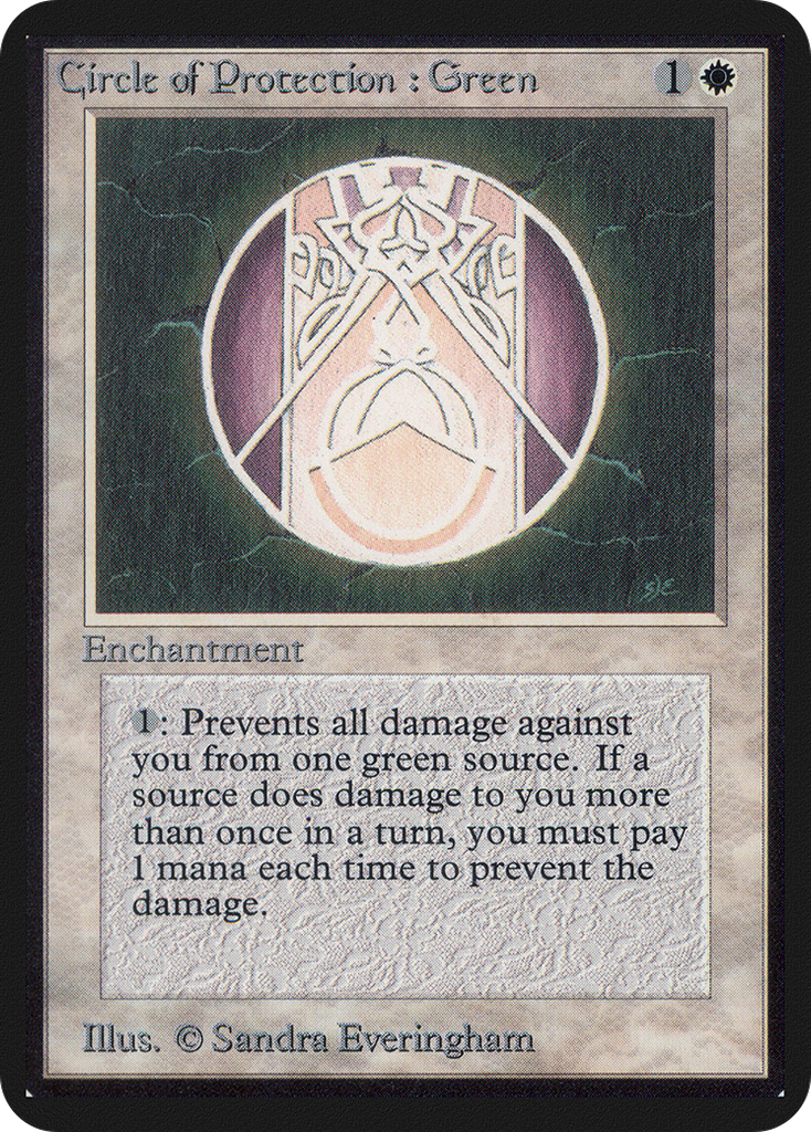 Magic: The Gathering - Circle of Protection: Green - Limited Edition Alpha