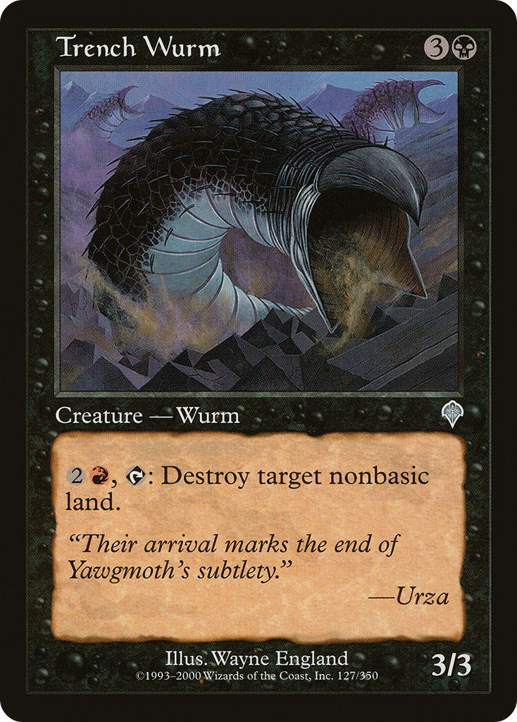 Magic: The Gathering - Trench Wurm - Invasion