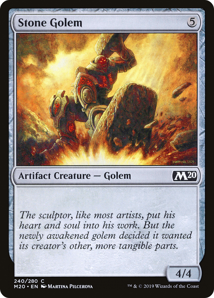 Magic: The Gathering - Stone Golem Foil - Core Set 2020