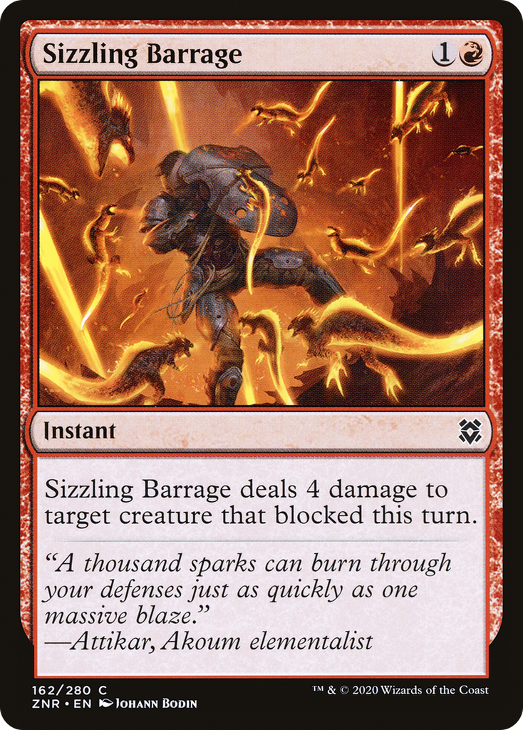 Magic: The Gathering - Sizzling Barrage Foil - Zendikar Rising