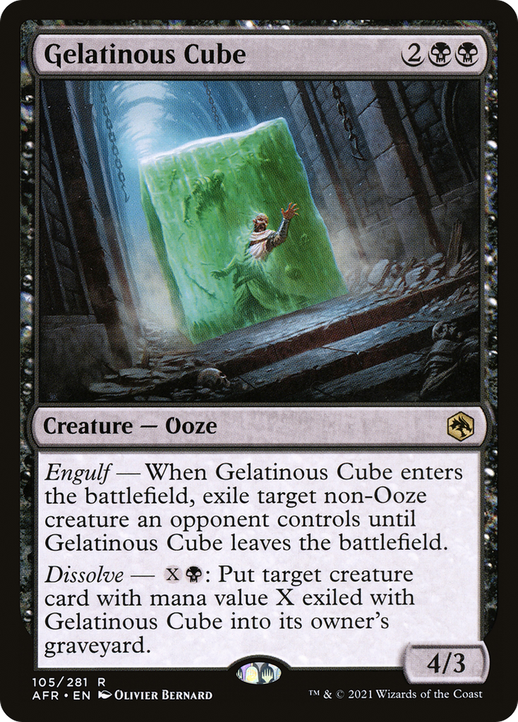 Magic: The Gathering - Gelatinous Cube Foil - Adventures in the Forgotten Realms