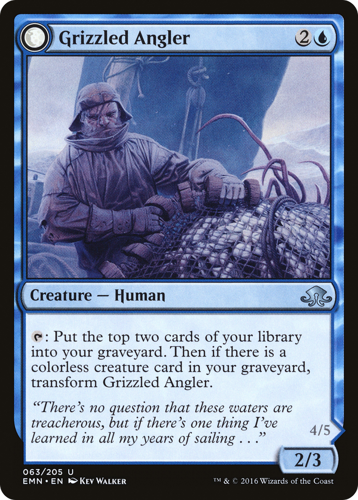 Magic: The Gathering - Grizzled Angler // Grisly Anglerfish - Eldritch Moon