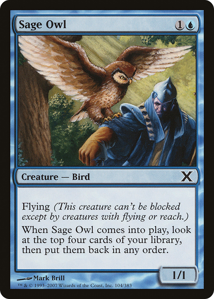 Magic: The Gathering - Sage Owl - Tenth Edition
