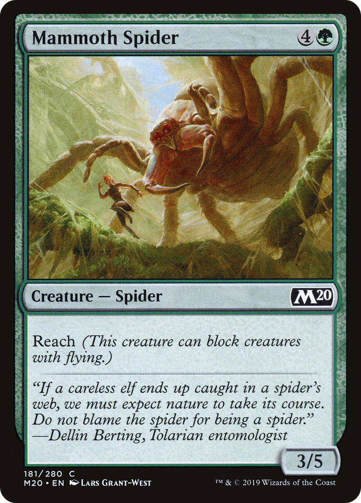Magic: The Gathering - Mammoth Spider Foil - Core Set 2020