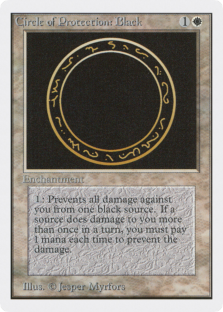 Magic: The Gathering - Circle of Protection: Black - Unlimited Edition