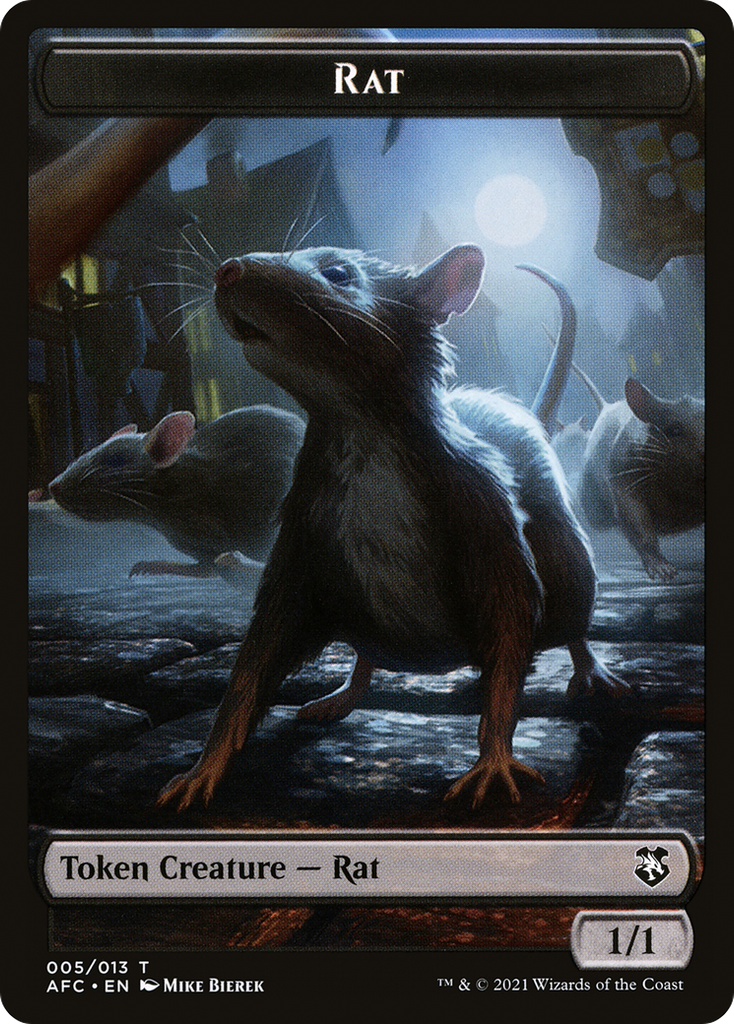 Magic: The Gathering - Rat Token - Forgotten Realms Commander Tokens