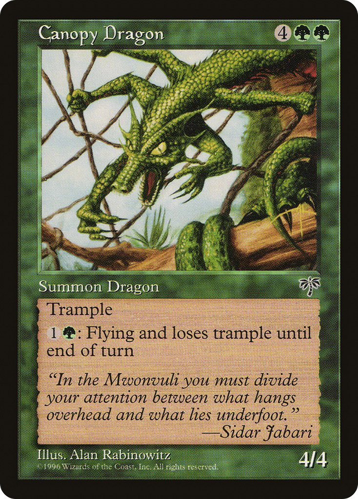 Magic: The Gathering - Canopy Dragon - Mirage