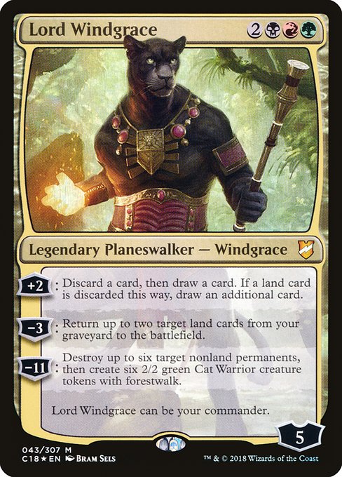 Magic the Gathering - Lord Windgrace Foil - Commander 2018