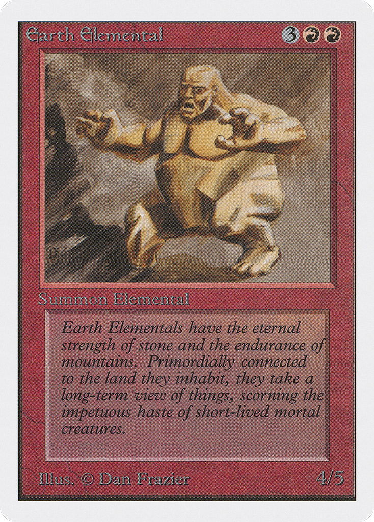 Magic: The Gathering - Earth Elemental - Unlimited Edition