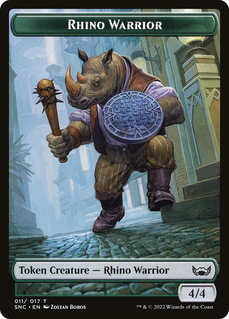 Magic: The Gathering - Rhino Warrior Token - Streets of New Capenna Tokens