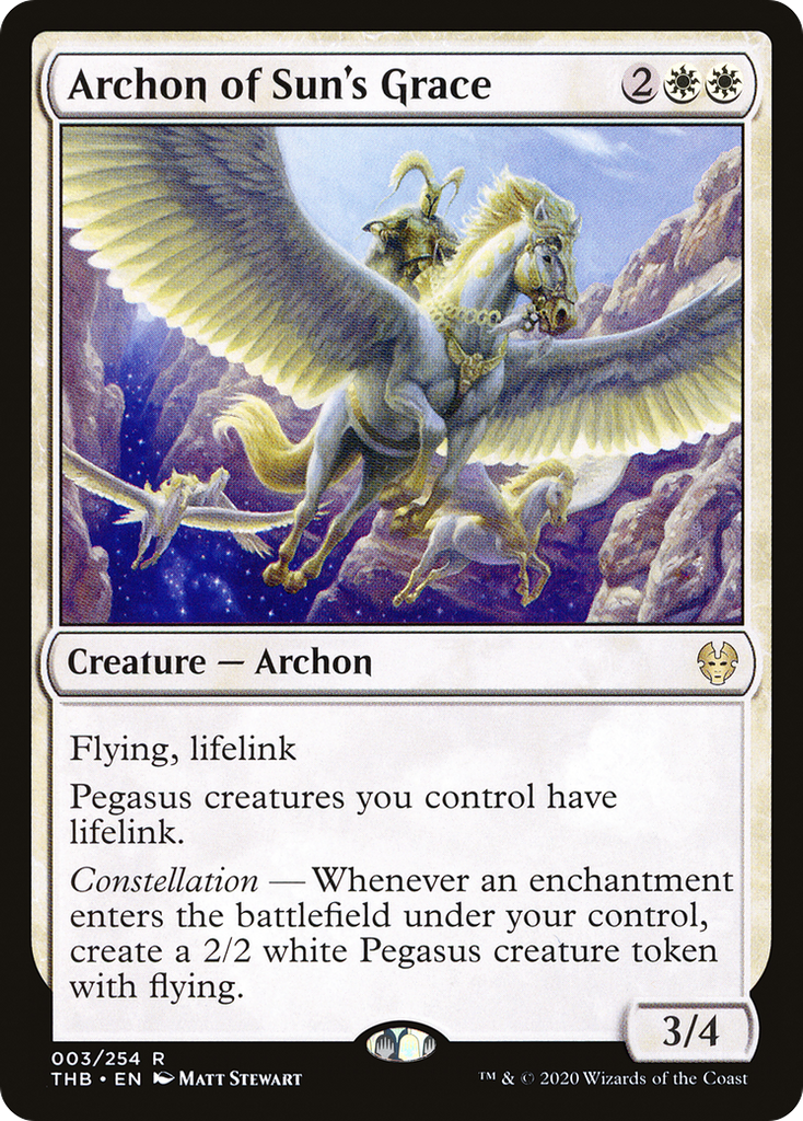 Magic: The Gathering - Archon of Sun's Grace Foil - Theros Beyond Death